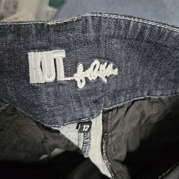 Kut From The Kloth Bermuda Blue Denim Shorts High-rise Size 12 - Picture 6 of 11
